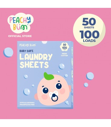 Peachy Bum Baby Safe Laundry Sheets (50 Sheets)