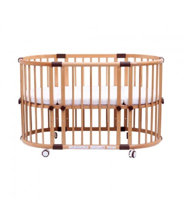 Beblum Sam Crib 8 in 1 Baby Cot Bundle (Natural)