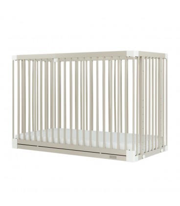 Beblum Starling Convertible Baby Cot Bundle - White Dove