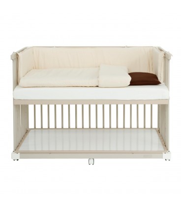 Beblum Starling Convertible Baby Cot Bundle - White Dove