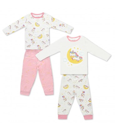 Not Too Big Unicorn Pyjamas -2 Pack (0-3M)