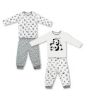 Not Too Big Panda Pyjamas - 2 Pack (0-3M)