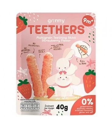 Grinny Multigrain Teething Stick Strawberry
