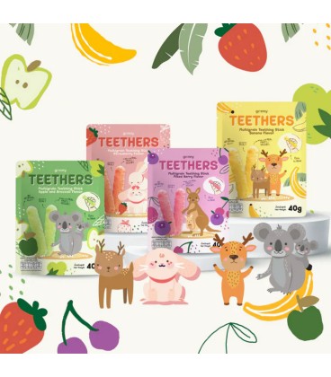 Grinny Multigrain Teething Stick Strawberry