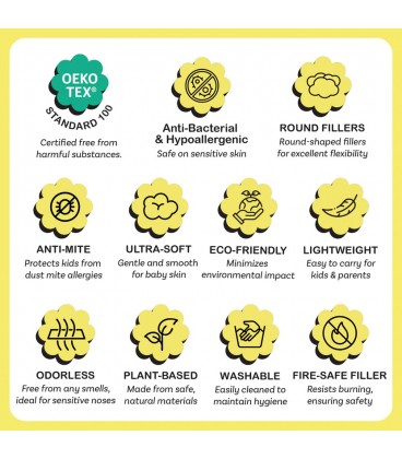 Baa Baa Sheepz Bed-Time Buddy™ Goodnight Baa Baa White with Color tag- Small