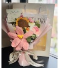 Crotchet Flower Bouquet- Pink