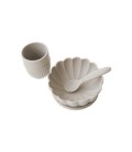 Mellow Kiku Silicone Dinnerware Set - Truffle
