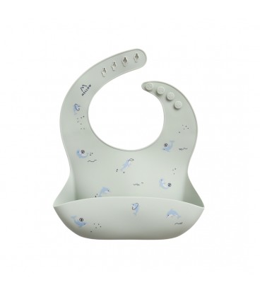 Mellow Silicone Bib - Dolphins