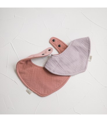 Mellow Reversible Dribble Bib Set - Sweet Blossom