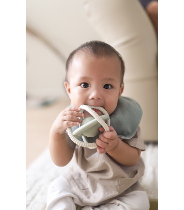 Mellow Silicone Teether Rattle Baby Ball - Honeydew