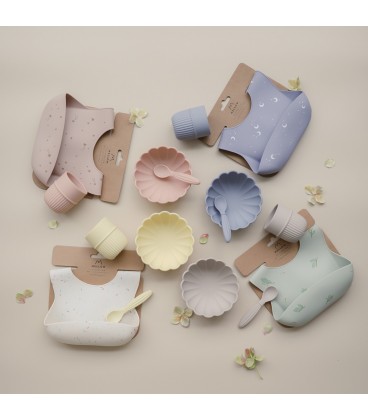 Mellow Kiku Silicone Dinnerware Set - Orchid Hush