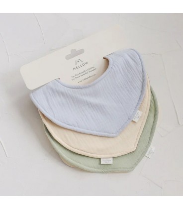 Mellow Reversible Dribble Bib Set - Mist