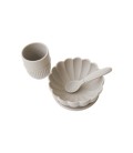 Mellow Kiku Silicone Dinnerware Set - Truffle