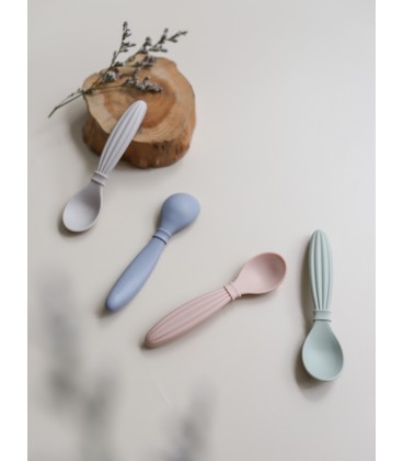 Mellow Kiku Silicone Dinnerware Set - Truffle