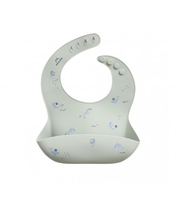 Mellow Silicone Bib - Dolphins