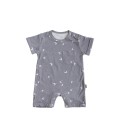 Mellow Cloud Soft Ethan Short Sleeve Baby Romper - Luna (3 Months)