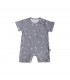Mellow Cloud Soft Ethan Short Sleeve Baby Romper - Luna (0 Months)