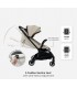 Hamilton Traveller Stroller (Black Frame) - Cream