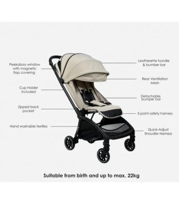 Hamilton Traveller Stroller (Black Frame) - Black