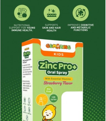 Gumazing ZincPro+ Oral Spray for Kids - Strawberry Flavour