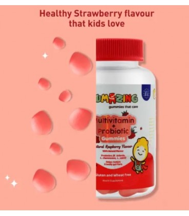 Gumazing Multivitamin + Probiotics Gummies | 60 Pcs