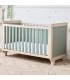 Tutti Bambini Kuba Cotbed With Tutti Bambini Foam Mattress - Pickled Oak-Sage Weave
