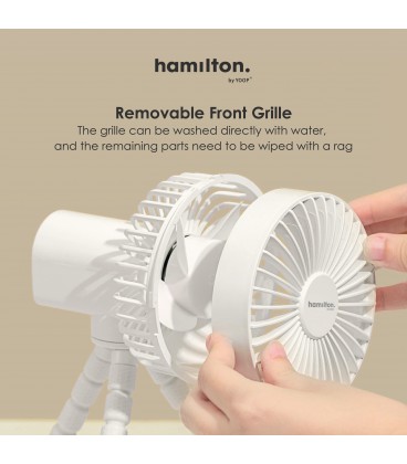Hamilton Tripod Rotary Fan – White