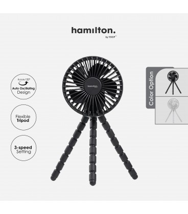 Hamilton Tripod Rotary Fan – Black