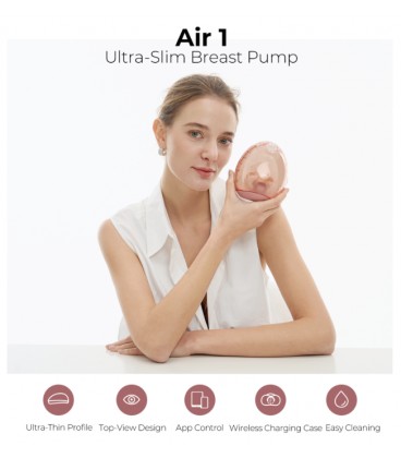 Momcozy Air 1 Ultra-Slim Hands-Free Wearable Pump with Wireless Charging Case