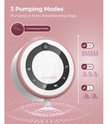 Momcozy V1 Pro Hospital-Grade, Hands-Free & Portable Wearable Pump, Double