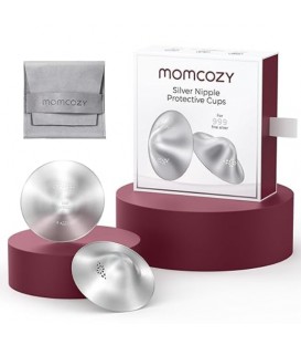 Momcozy Original 999 Silver Nipple Shields, 2pcs - 45mm