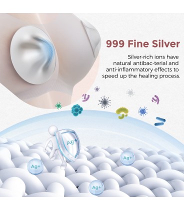 Momcozy Original 999 Silver Nipple Shields, 2pcs - 45mm