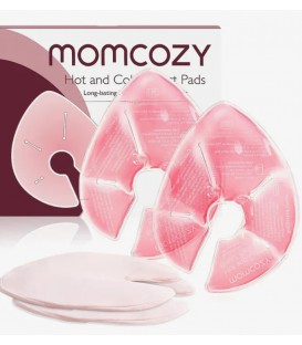 Momcozy Hot and Cold Breast Pads with 2 Soft Covers, 2 pack