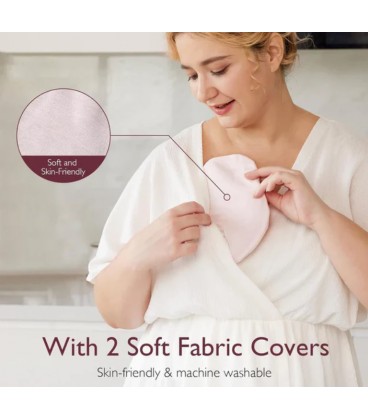 Momcozy Hot and Cold Breast Pads with 2 Soft Covers, 2 pack
