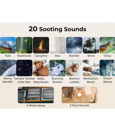 Momcozy Portable Sound Machine with Night Light + Bluetooth Function