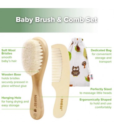 Haakaa Baby Brush & Comb Set