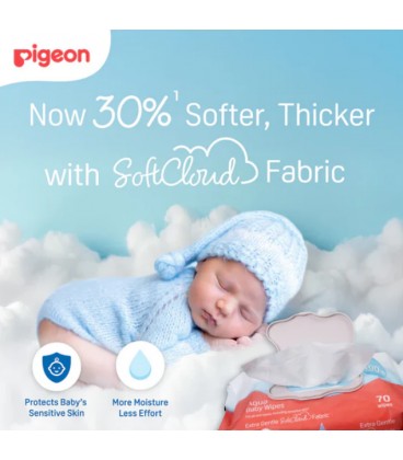 Pigeon Aqua Baby Wipes (70 Wipes) 3in1 Fliptop