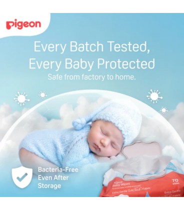 Pigeon Aqua Baby Wipes (70 Wipes) 3in1 Fliptop