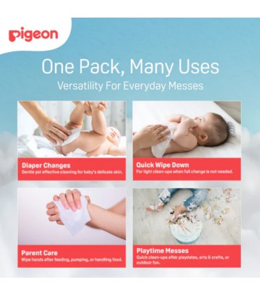 Pigeon Aqua Baby Wipes (70 Wipes) 3in1 Fliptop