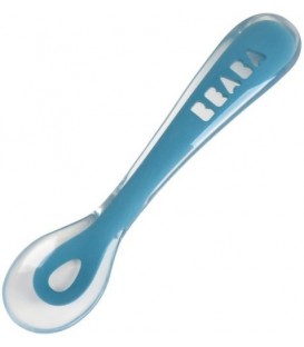 Beaba Ergonomic 2nd Age Ergonomic Silicone Spoon - Blue