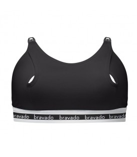 Bravado Clip and Pump Hands Free Bra - Black (S) (Sustainable)