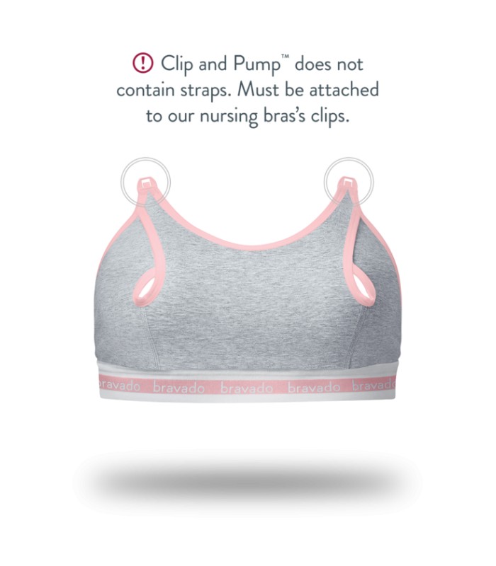 Bravado Clip and Pump Hands Free Bra - Dove Heather with Dusty