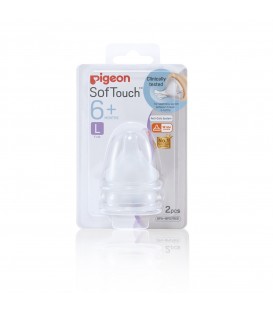 Pigeon Softouch PERISTALTIC Plus Nipple Blister Pack 2pc (L)