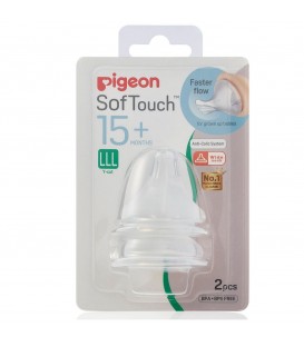 Pigeon Softouch PERISTALTIC PLUS Nipple Blister Pack  2pcs LLL (Y Cut)