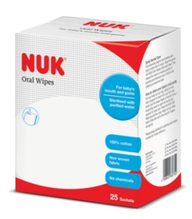 Nuk - Oral Wipes 25s (Bundle pack of 4 Boxes)