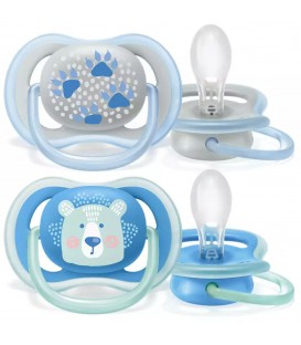 Philips Avent - Premium Ultra Air Soother 0-6M (twin pack) - Blue