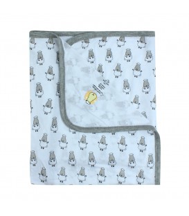 Baa Baa Sheepz Single Layer Blanket Small Sheepz (Blue) (36M)