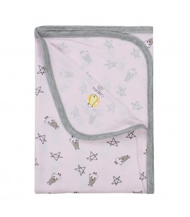 Baa Baa Sheepz Single Layer Blanket Small Star & Sheepz (Pink) (36M)