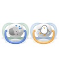 Philips Avent Ultra air pacifier (Elephant/Penguin) Twin Pack 0-6mths