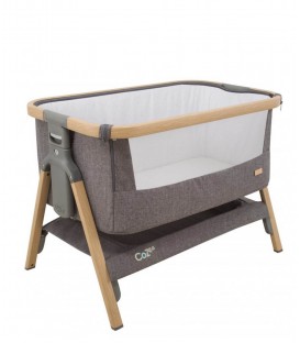 Tutti Bambini Cozee Bedside Crib - Oak and Charcoal